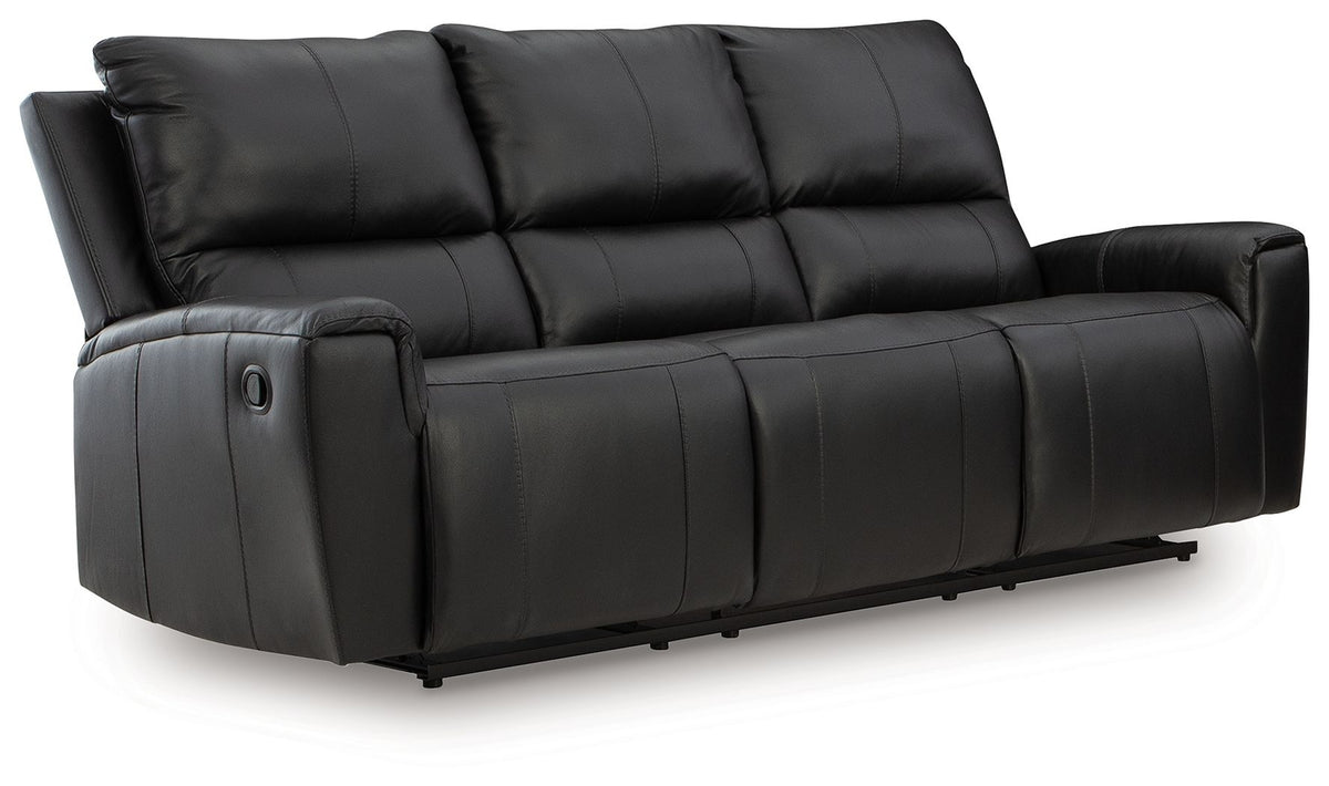 Glossmore - Reclining Sofa - Black by Ashley – Reclining Sofas