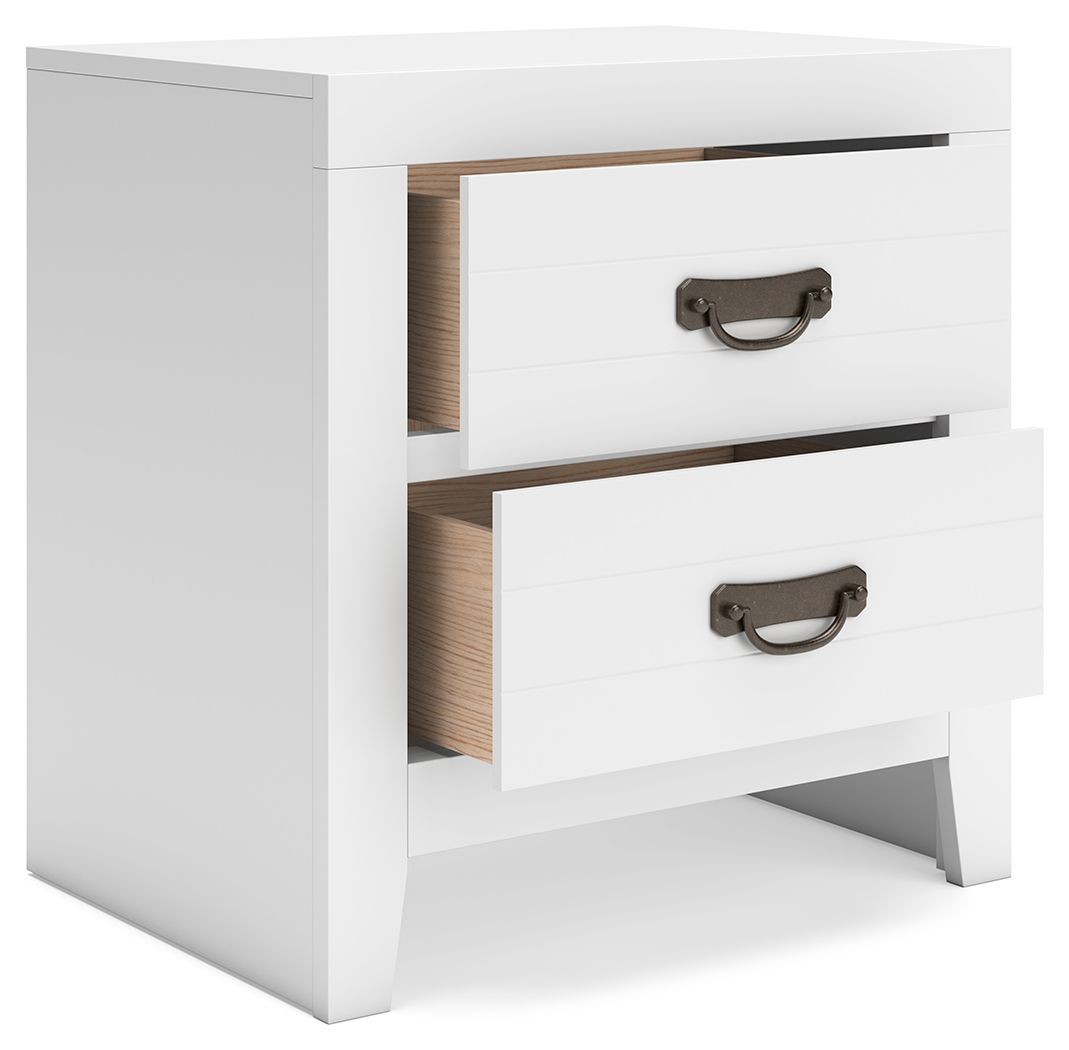 Binterglen - Two Drawer Night Stand - White by Ashley – view 3