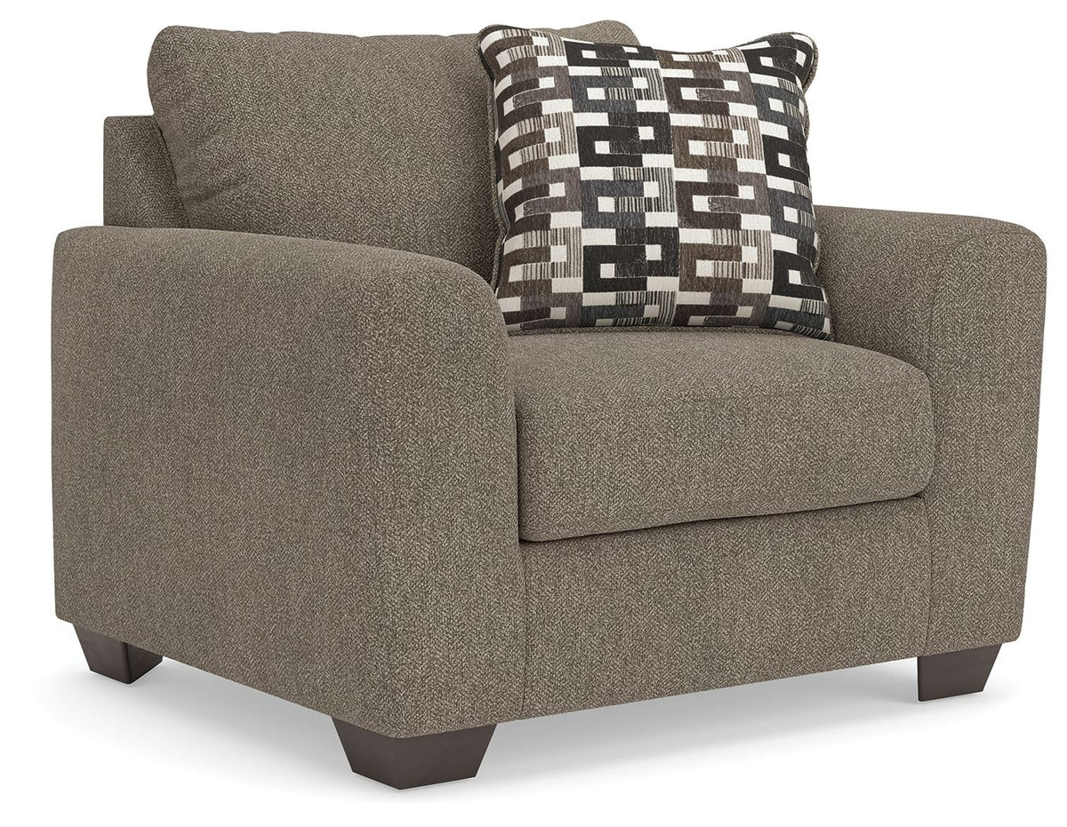 Triston-Peaks - Chair And A Half - Suede – Arm Chairs