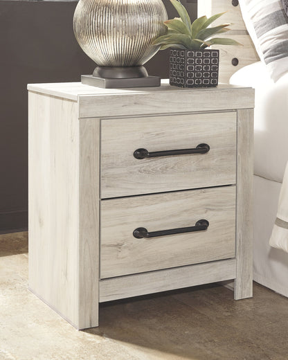 Cambeck - Two Drawer Night Stand - Whitewash by Ashley – view 3