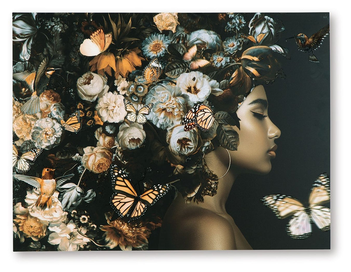 Valfer - Wall Art - Orange / Black / White by Ashley – Wall Decor