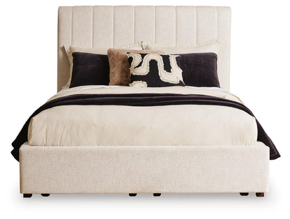 Brizmore - Queen Upholstered Storage Bed - Beige by Ashley – view 2