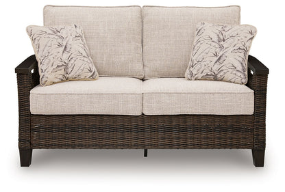 Monterey Point - Loveseat With Cushion - Dark Brown by Ashley – view 2