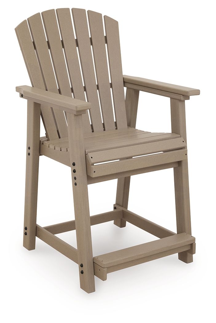 Seacliff Beach - Barstool (Set of 2) - Medium Brown by Ashley – view 2