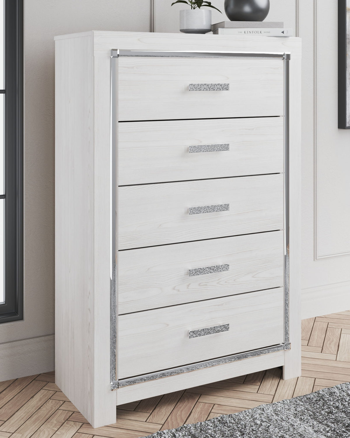 Altyra - Five Drawer Chest - White by Ashley – view 3