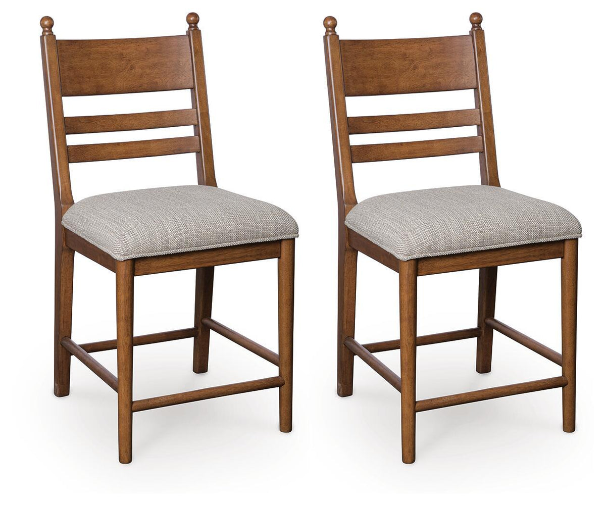 Greddinton - Upholstered Barstool (Set of 2) by Ashley – view 2