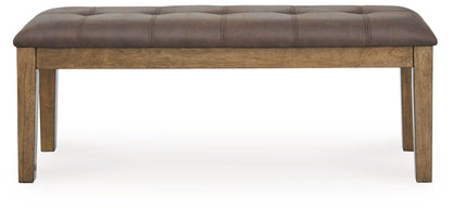 Urbinforte - Large Upholstered Dining Room Bench - Light Brown