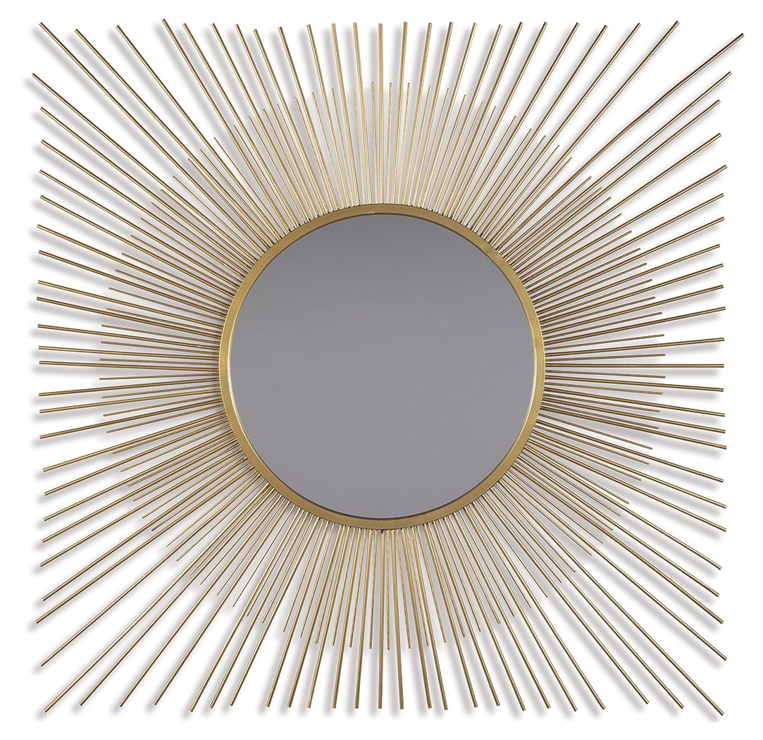 Elspeth - Accent Mirror - Gold Finish by Ashley – Accent Mirrors