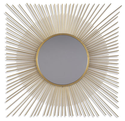 Elspeth - Accent Mirror - Gold Finish by Ashley – Accent Mirrors