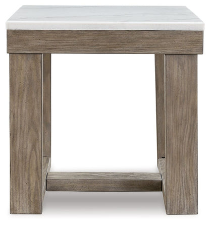 Loyaska - Square End Table - Brown / Ivory by Ashley – view 4