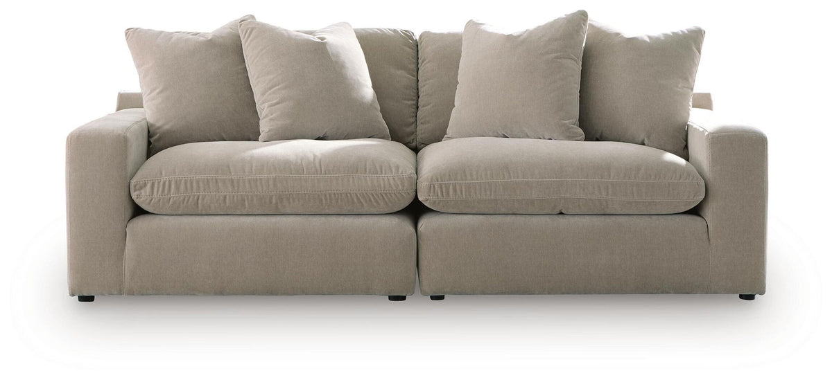 Maxton Heights - 2-Piece Sectional Sofa - Pebble – Stationary Sectionals