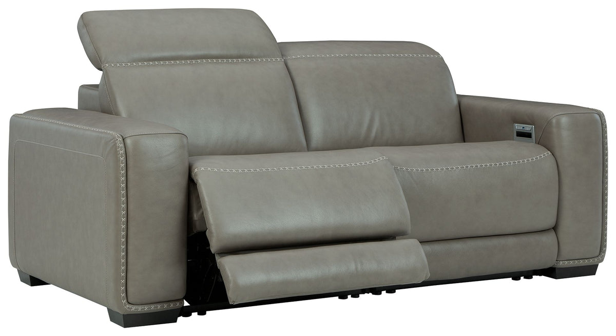 Correze - 2-Piece Power Reclining Sectional - Gray by Ashley – view 3