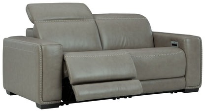 Correze - 2-Piece Power Reclining Sectional - Gray by Ashley – view 3