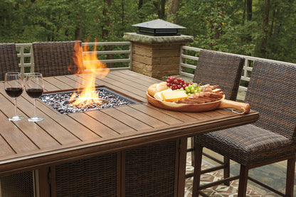 Paradise Trail - Outdoor Fire Pit Table Set by Ashley – view 4