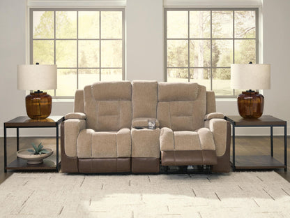 Mixed Motion - Power Reclining Loveseat With Console / Adjustable Headrest by Ashley – view 5