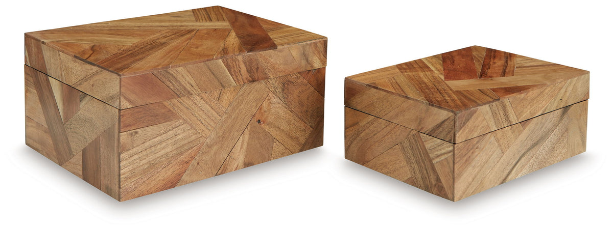Antford - Box Set (Set of 2) - Brown by Ashley – Baskets & Boxes