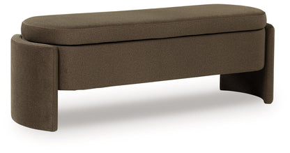 Vavuniya - Storage Bench - Brown by Ashley – Storage Benches