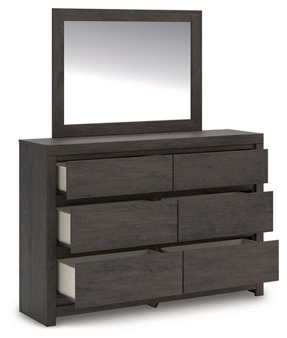Fraluna - Dresser And Mirror - Charcoal by Ashley – view 3
