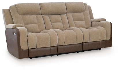 Mixed Motion - Power Reclining Sofa With Adjustable Headrest by Ashley – Reclining Sofas