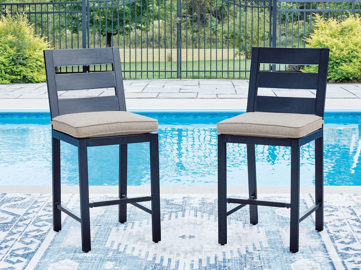 East Beach - Barstool (Set of 2) - Blue by Ashley – view 3