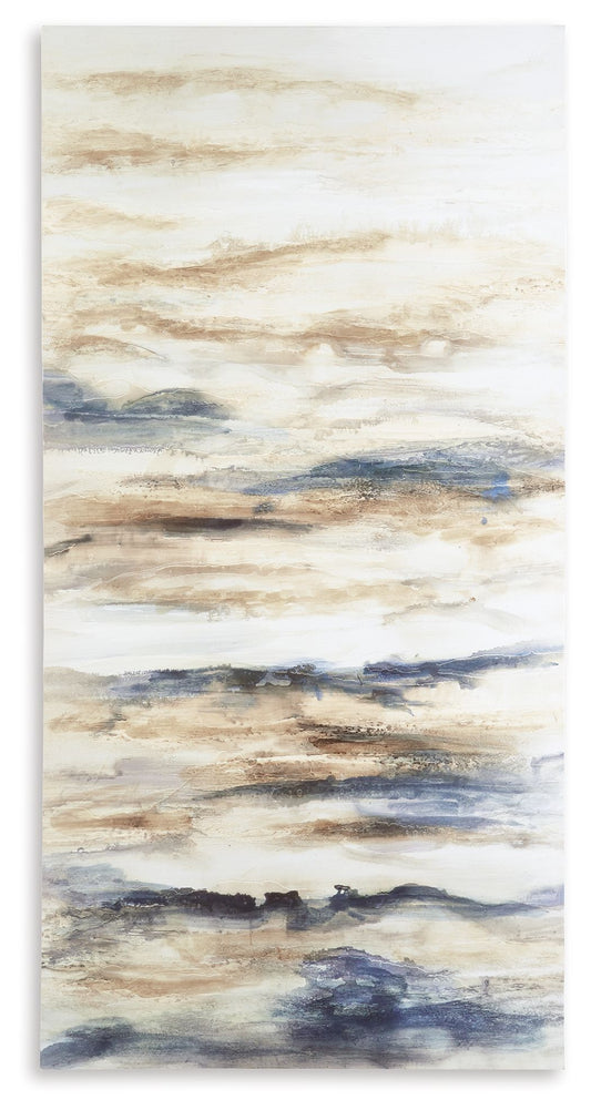 Joely - Wall Art - Blue / Tan by Ashley – Wall Decor