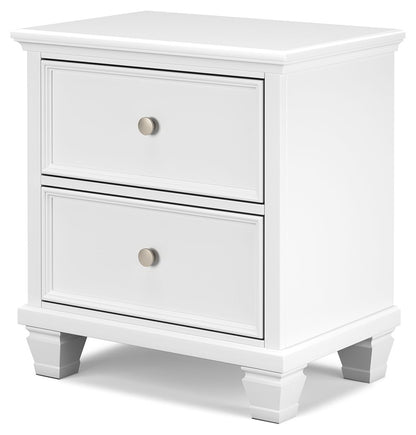 Fortman - Two Drawer Night Stand - White by Ashley – view 4