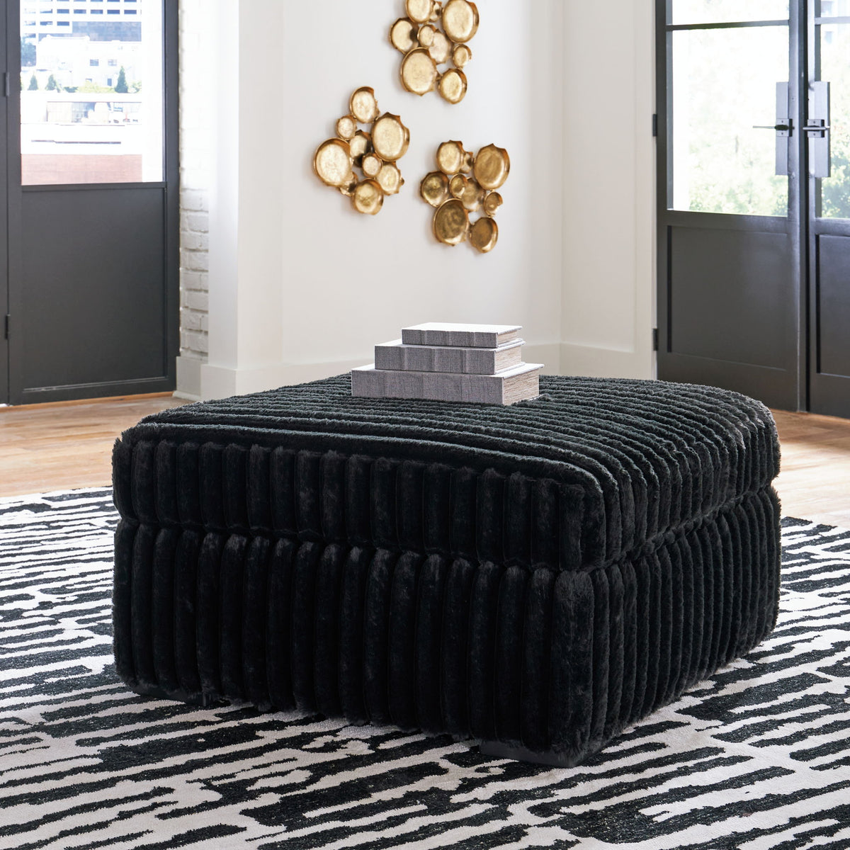 Midnight-Madness - Oversized Accent Ottoman by Ashley – view 10