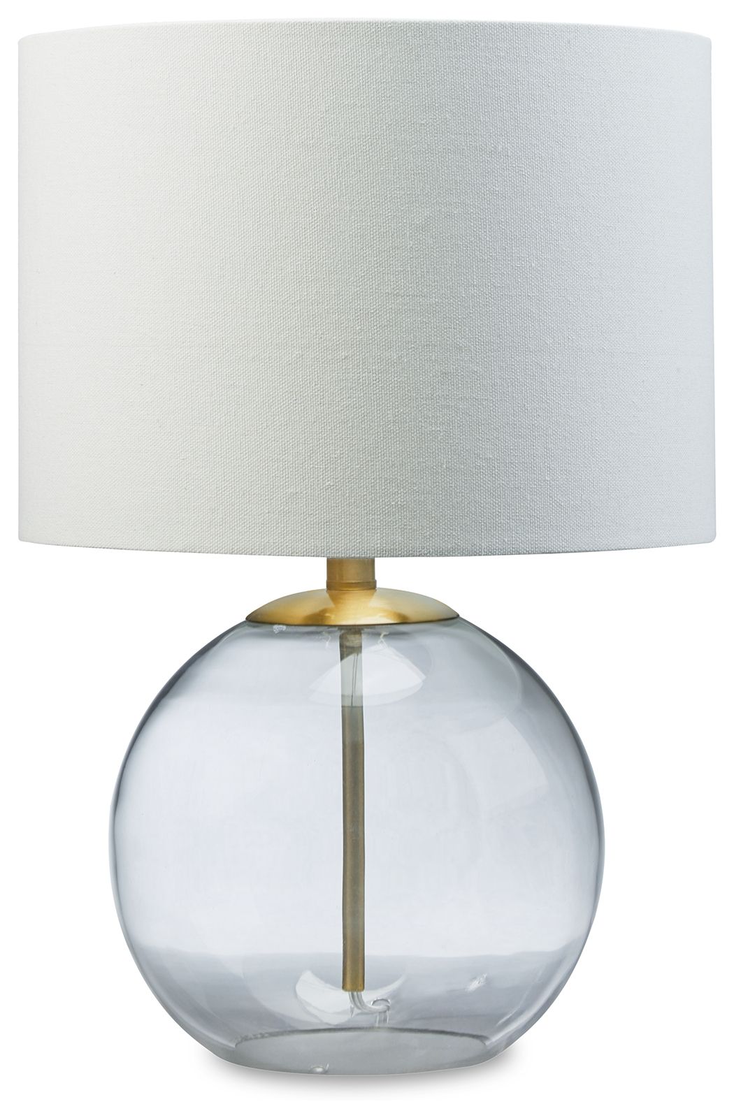 Samder - Glass Table Lamp  - White by Ashley – Table Lamps