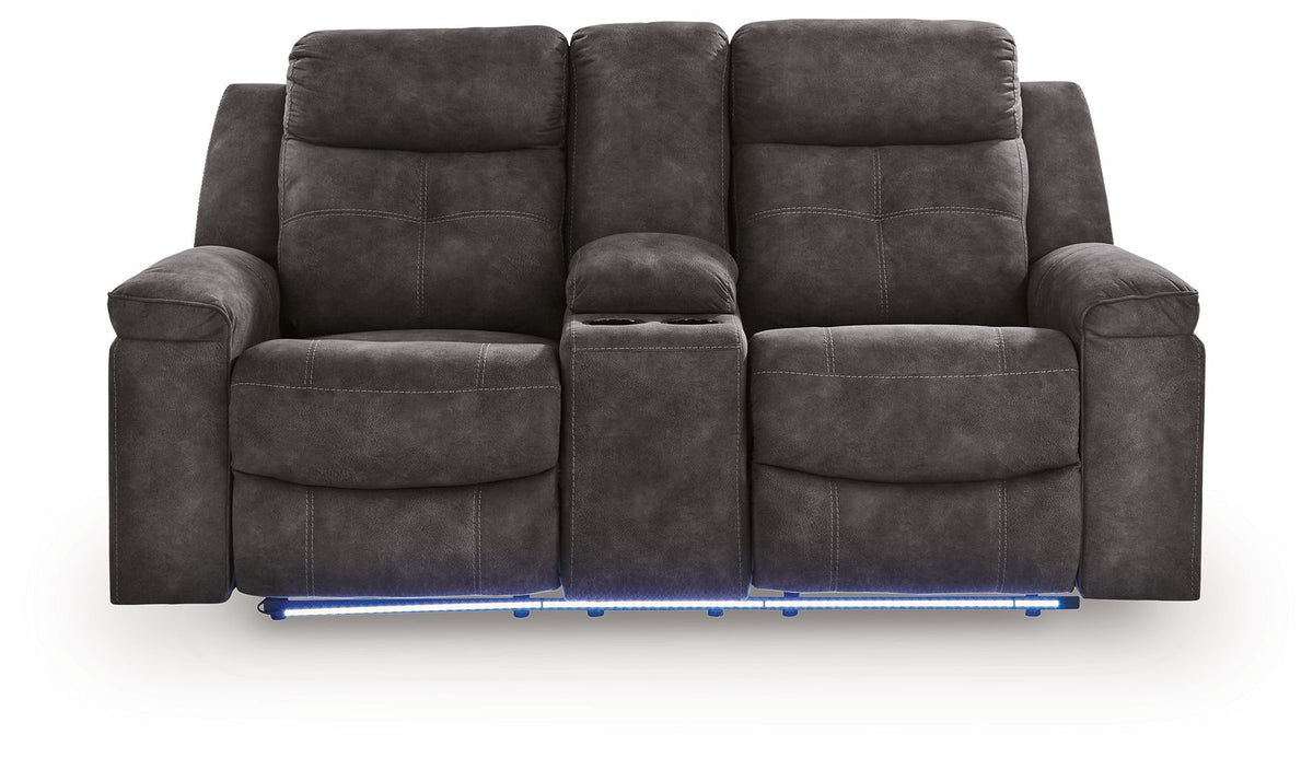 Brysonview - Double Reclining Loveseat With Console - Charcoal – view 3
