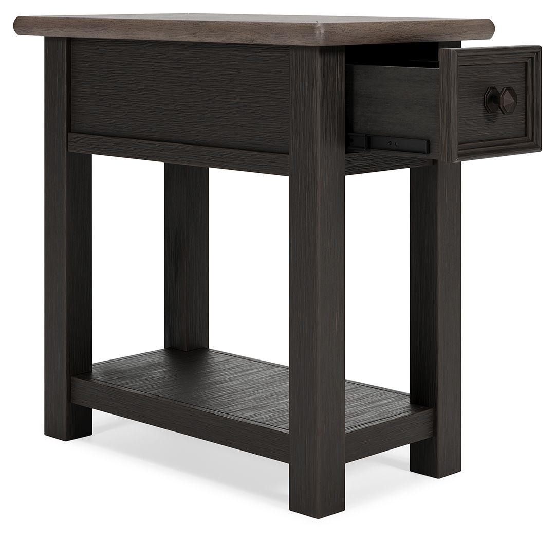 Tyler Creek - Chair Side End Table - Black / Gray by Ashley – view 3