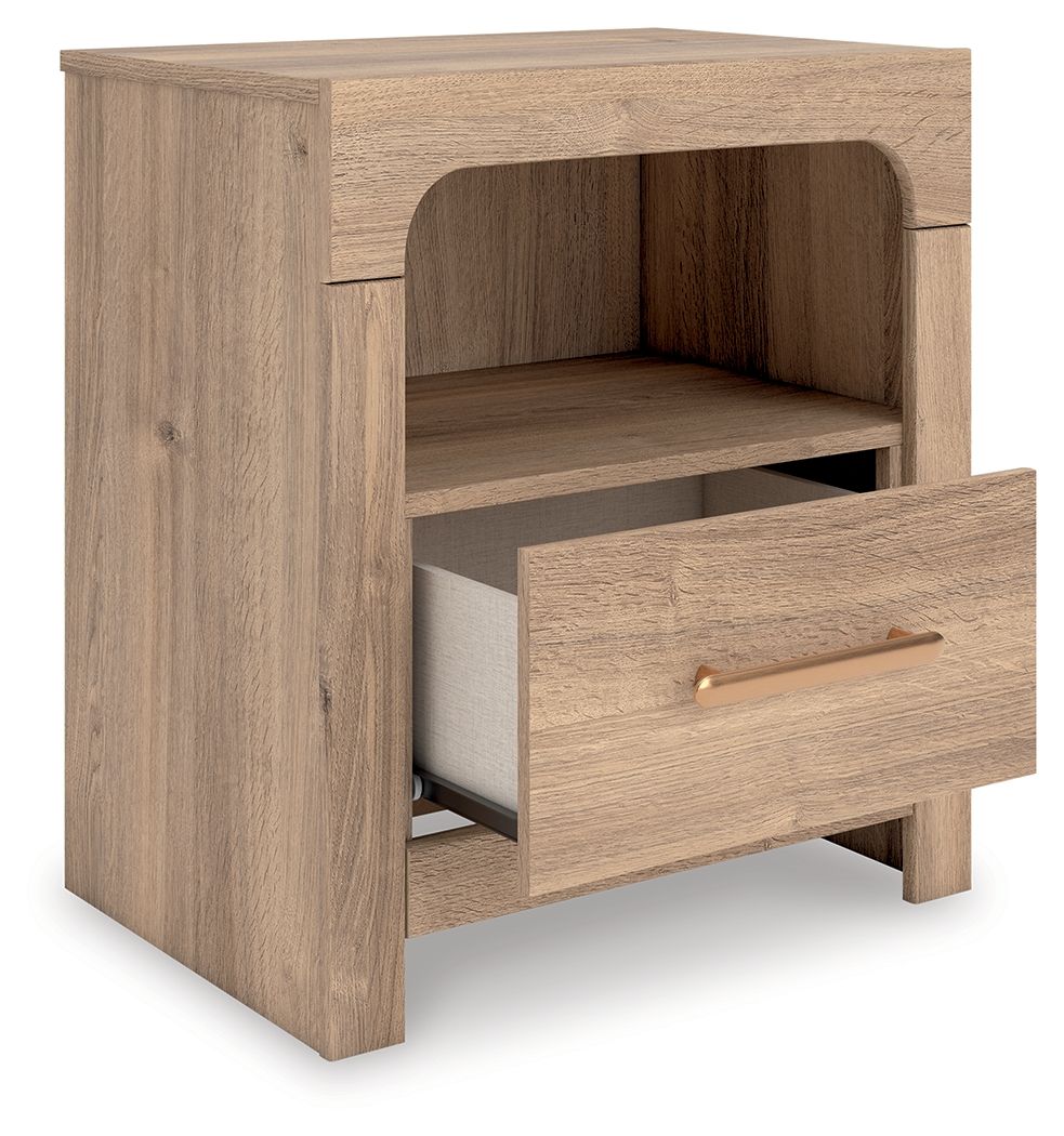 Kinlanni - One Drawer Night Stand - Tan by Ashley – view 3