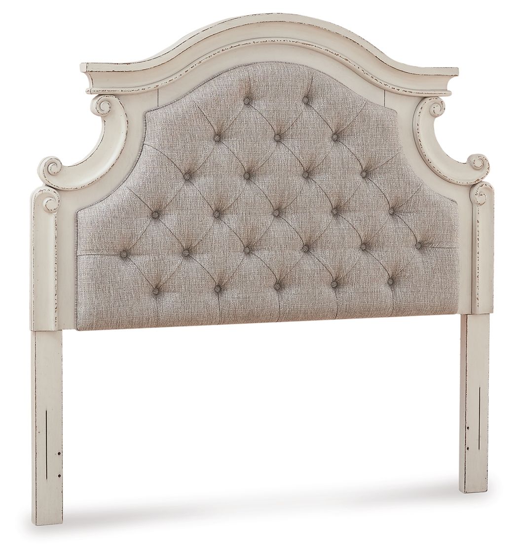 Realyn - Full UPH Panel Headboard - Chipped White by Ashley – Upholstered Headboards