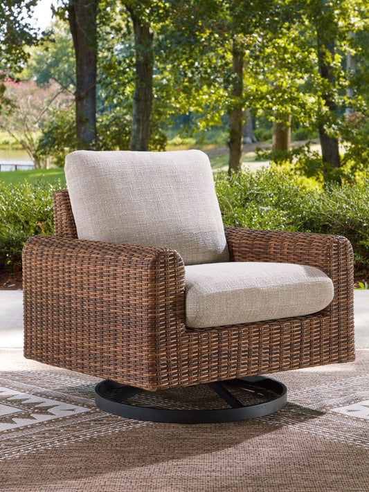 Dolan Creek - Swivel Lounge With Cushion - Gray / Brown by Ashley – view 2