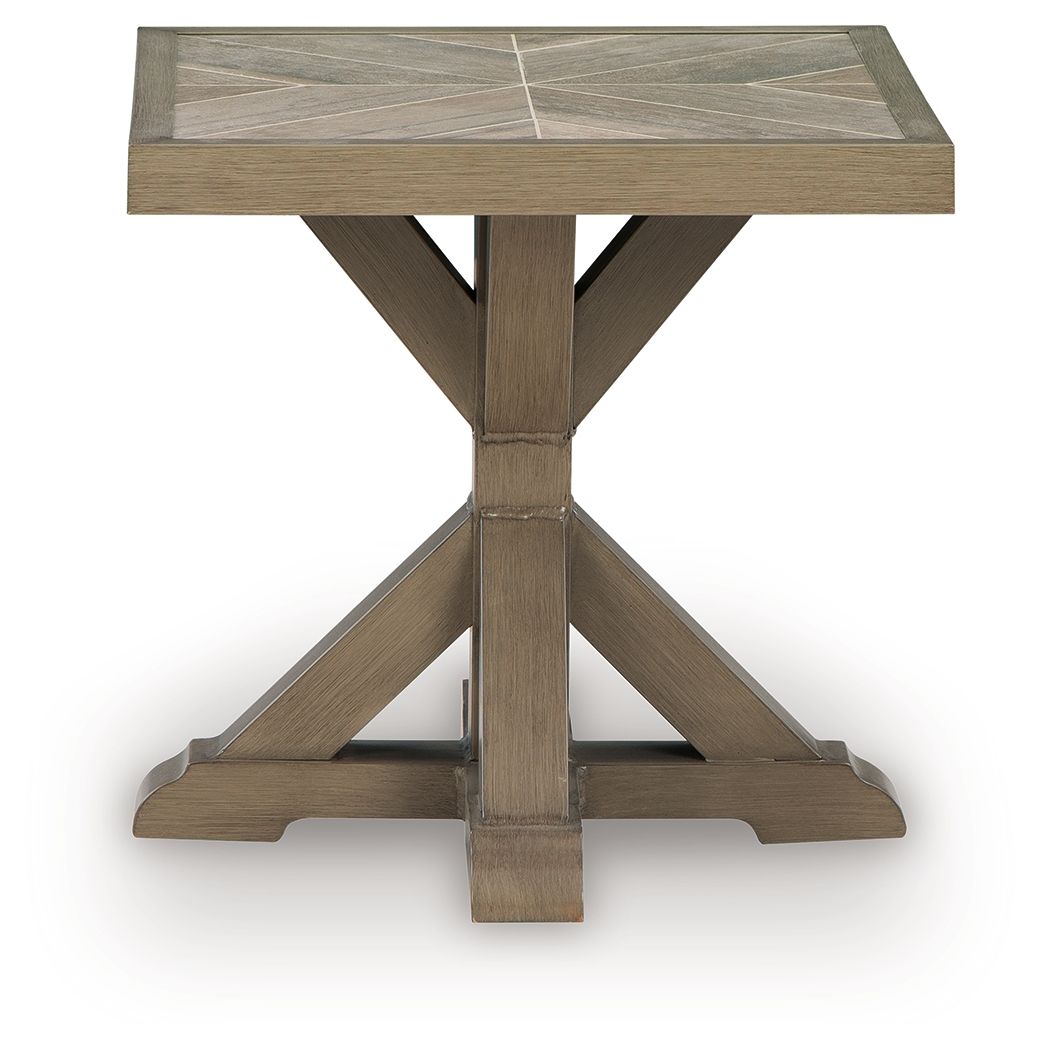 Laguna Heights - Square End Table - Beige by Ashley – view 4