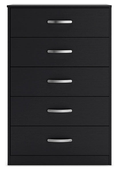 Finch - Five Drawer Chest - 46" Height - Black by Ashley – view 3
