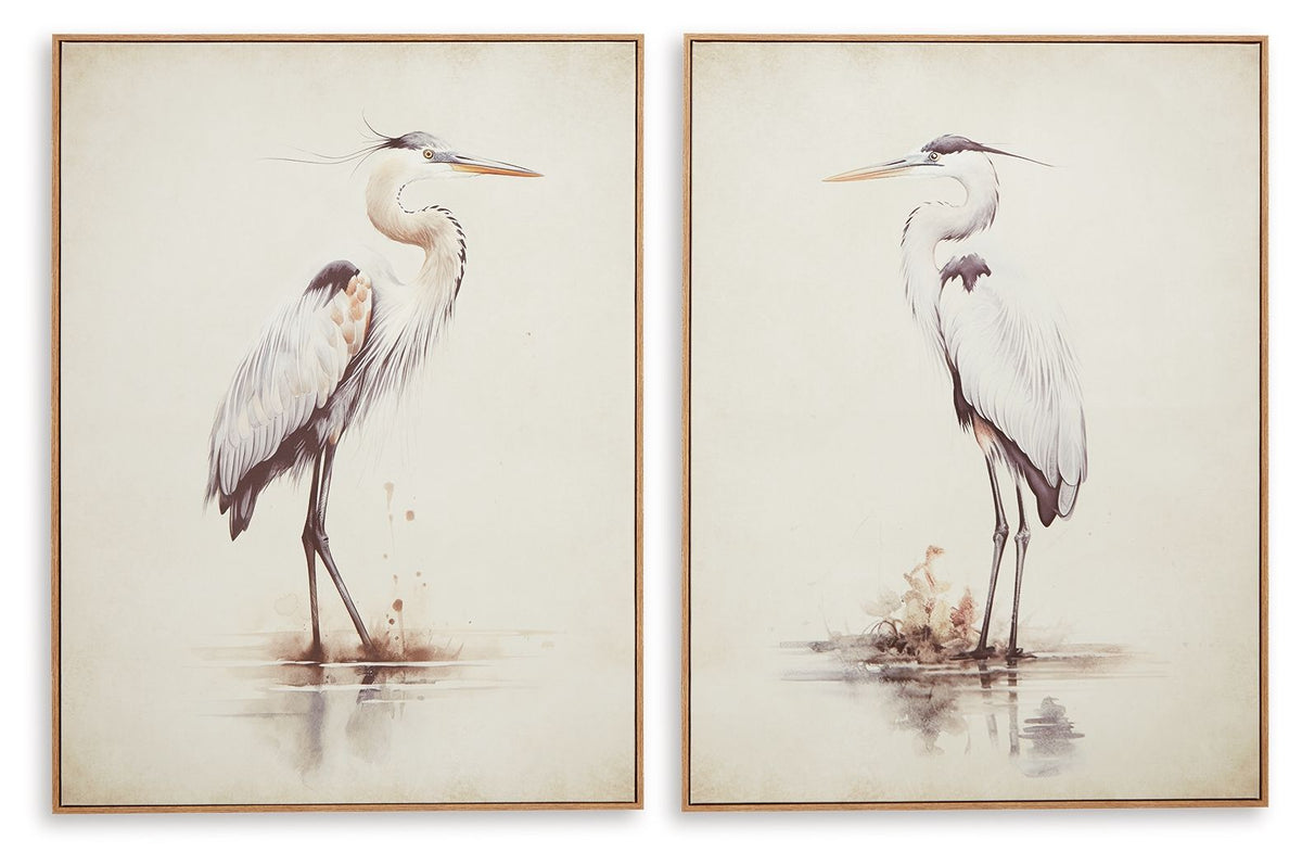 Aubinell - Wall Art Set (Set of 2) - Beige by Ashley – Canvas Art Sets