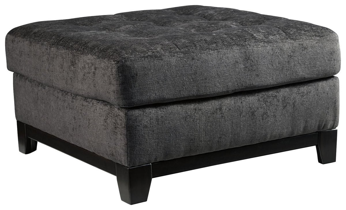 Reidshire - Oversized Accent Ottoman - Steel by Ashley – Upholstered Ottomans