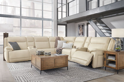 Double Deal - 7-Piece Power Reclining Sectional With 2 Consoles - Almond by Ashley – view 3
