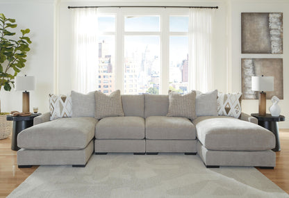 Aslan Court - 4-Piece Sofa Pit Sectional - Pebble – view 2