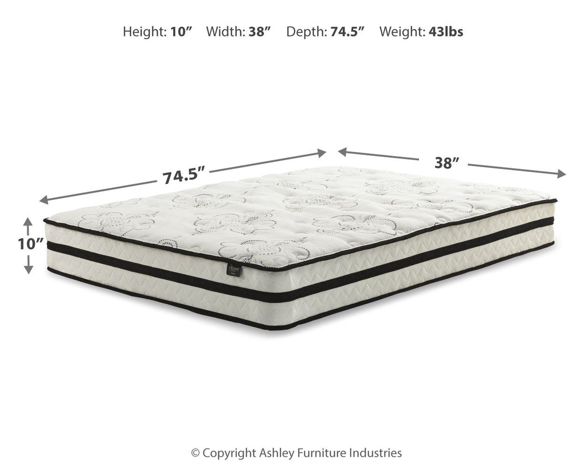 Chime 10 Inch Hybrid - Medium Hybrid Mattress by Ashley – view 3