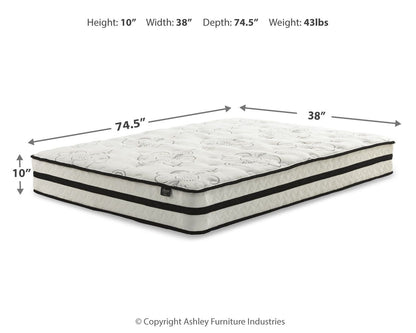 Chime 10 Inch Hybrid - Medium Hybrid Mattress by Ashley – view 3