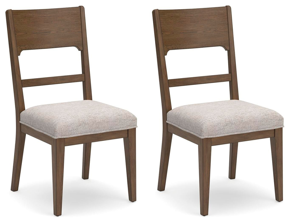 Cabalynn - Dining Uph Side Chair (Set of 2) - Oatmeal / Light Brown by Ashley – Chair Sets