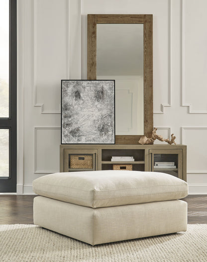 Elyza - Oversized Accent Ottoman - Linen – view 3