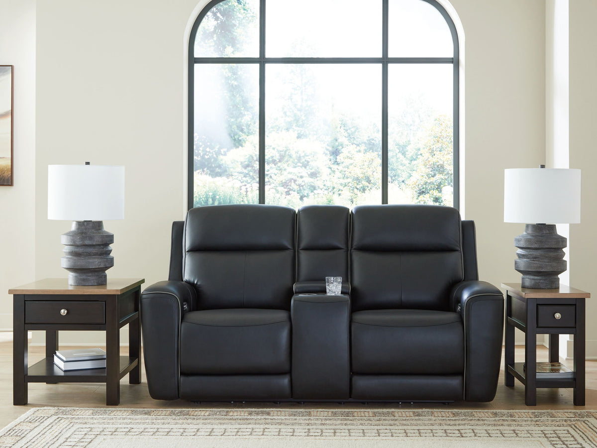 5Z-Comfort - Relaxation - Power Reclining Loveseat with Console / Adj Headrest by Ashley – view 5