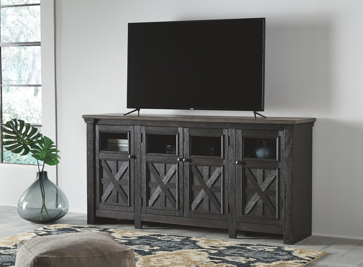 Tyler Creek - Extra Large TV Stand - Black / Gray by Ashley – view 3