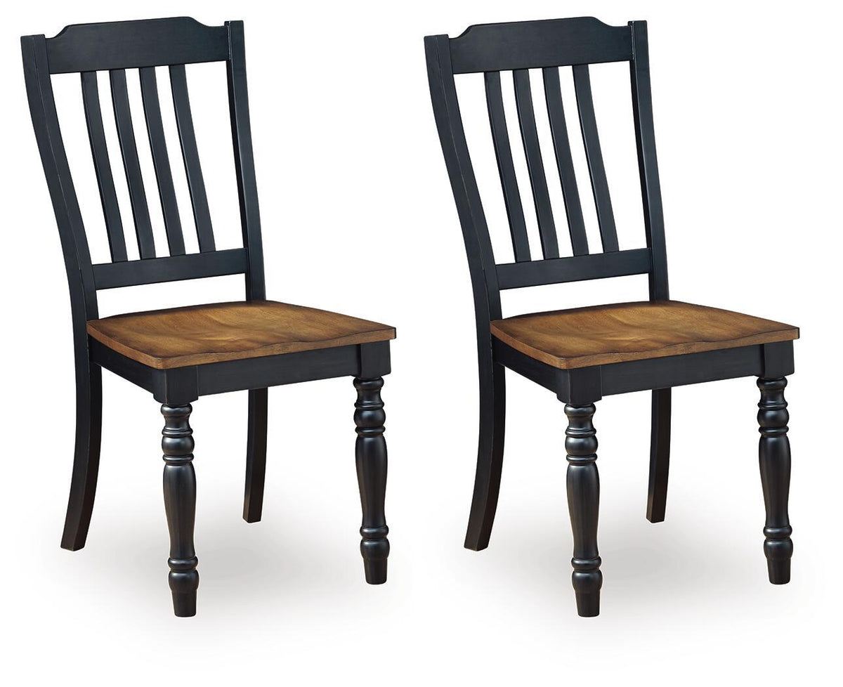 Clorazi - Dining Room Side Chair (Set of 2) - Black / Brown by Ashley – Chair Sets