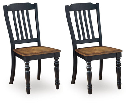 Clorazi - Dining Room Side Chair (Set of 2) - Black / Brown by Ashley – Chair Sets