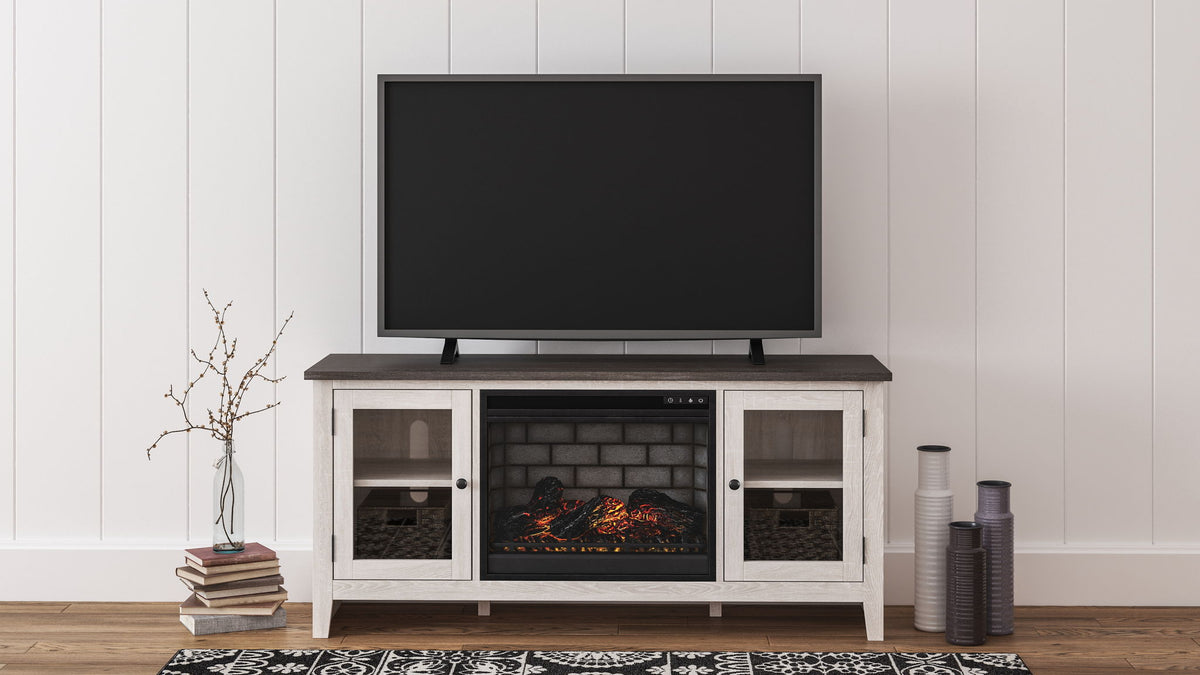 Dorrinson - TV Stand With Fireplace Insert by Ashley – view 4