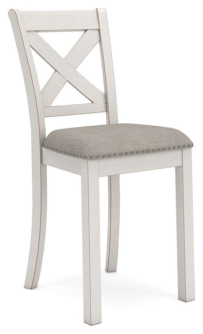 Robbinsdale - Upholstered Barstool (Set of 2) - Antique White by Ashley – view 2