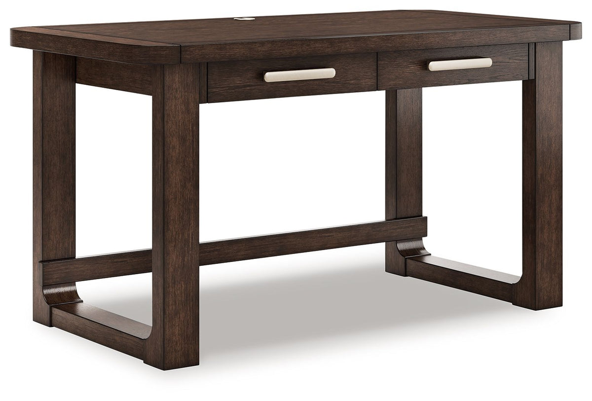 Breckington - Home Office Desk - Dark Brown by Ashley – Writing Desks